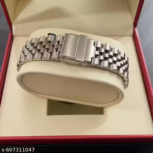 TWIXY Premium Lock RLX Design Day-Date Function Working Adjustable Chain Analog Watch - For Men