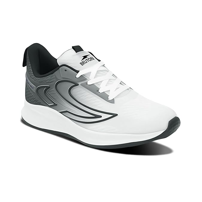 BRUTON EVA Lite Sport Shoes Running Shoes for Men- White amz