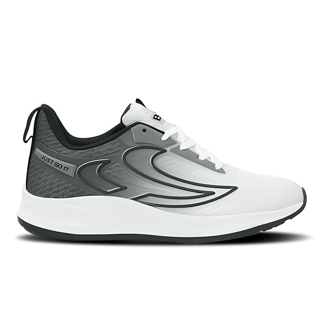 BRUTON EVA Lite Sport Shoes Running Shoes for Men- White amz
