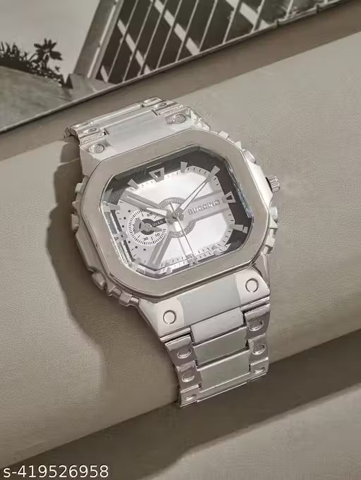 Stylish Stainless Steel Silver Analog Watch For Men's and Analog Watch for Boy's