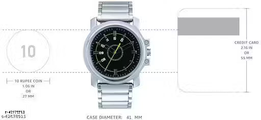 Silver Stainless Steel Blue Multicolor Dial Analog Men's & Boy's Watch