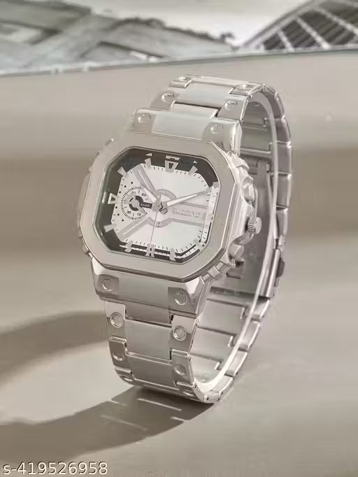 Stylish Stainless Steel Silver Analog Watch For Men's and Analog Watch for Boy's