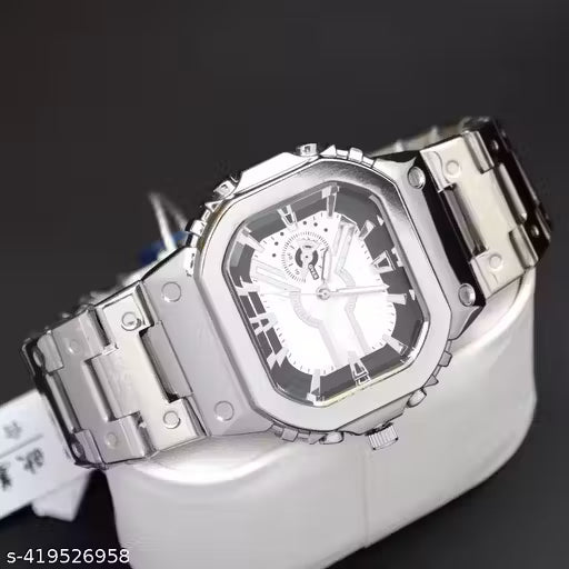Stylish Stainless Steel Silver Analog Watch For Men's and Analog Watch for Boy's