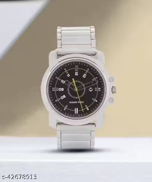 Silver Stainless Steel Blue Multicolor Dial Analog Men's & Boy's Watch