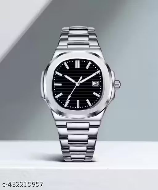 men watch , boy watch , watch boy ,watch boys , watch for men , Day Date Functioning Stainless Steel Chain Watch for Men