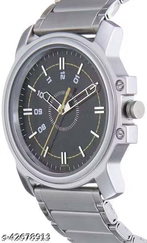 Silver Stainless Steel Blue Multicolor Dial Analog Men's & Boy's Watch