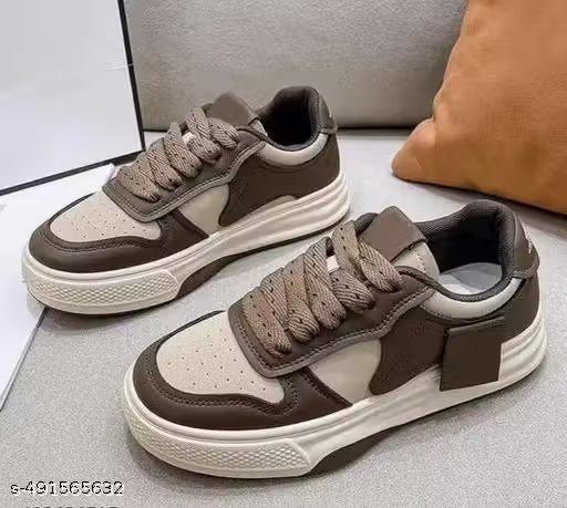 Attractive Fashionable Casual Sports Shoes Sneakers | Stylish Trendy Comfotable Lightweight Running Gym Walking Casual Lace-Up Sneaker Shoes for Women & Girls