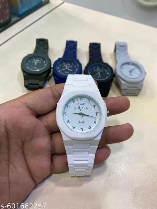 Elegant White Aura Watch with Numberals Dial